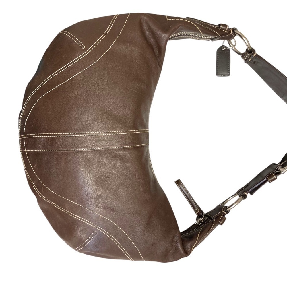 Coach 10032 brown leather large soho hobo bag - Picture 4 of 16